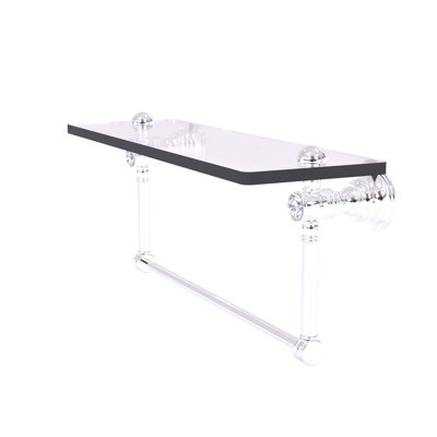 Freyja Glass Bracket Shelf with Towel Bar