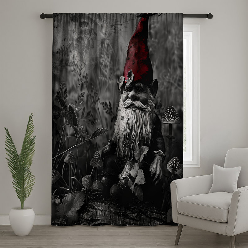 Rideaux de fenêtre Gnome, 50 po x 92 po - 1 panneau, Transparent