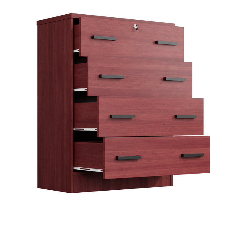Commode Kitts avec tiroirs spacieux l 29 po, Acajou