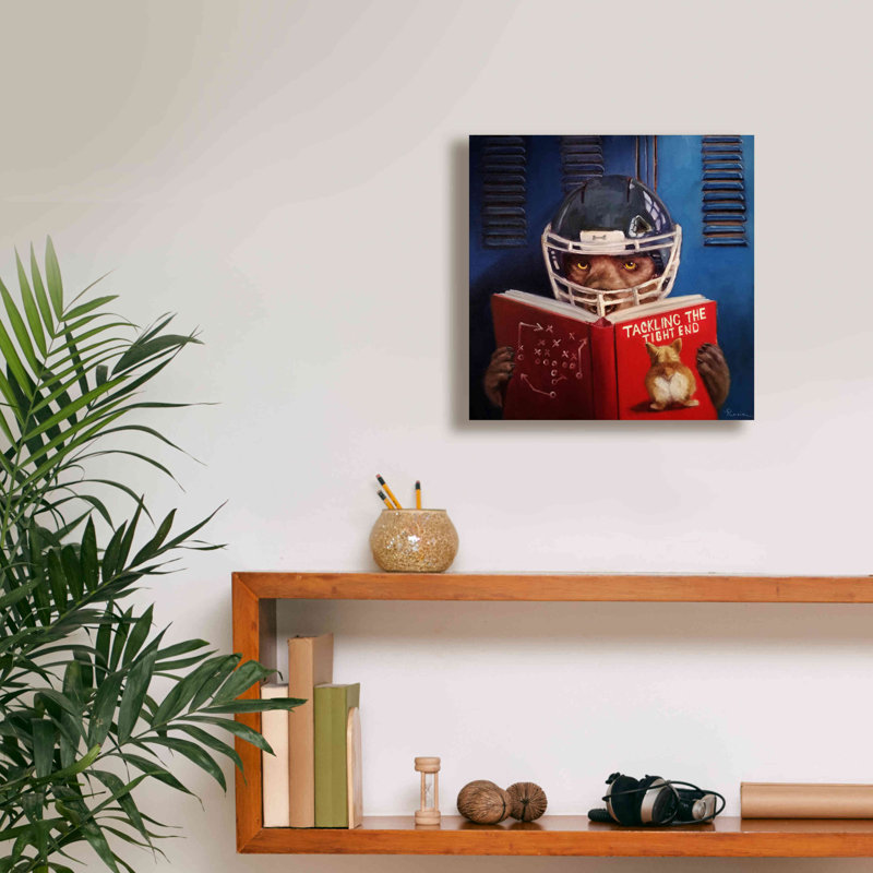 «Game Plan No. 2» par Lucia Heffernan, art mural sur toile, 12 po x 12 po, H 12 po x l 12 po x P 0,75 po