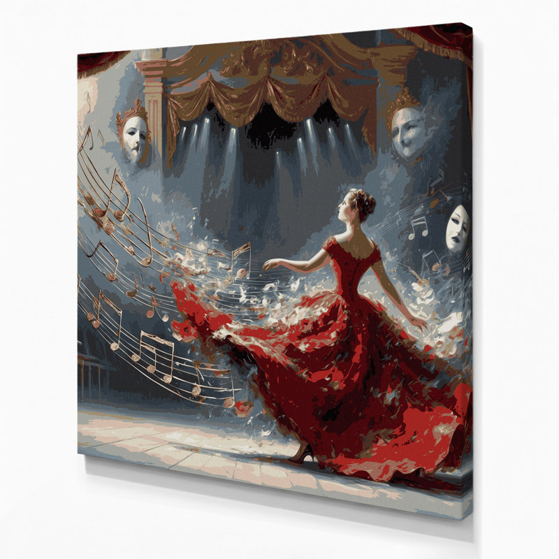 Art musical sur toile noir, H 12 po x l 12 po