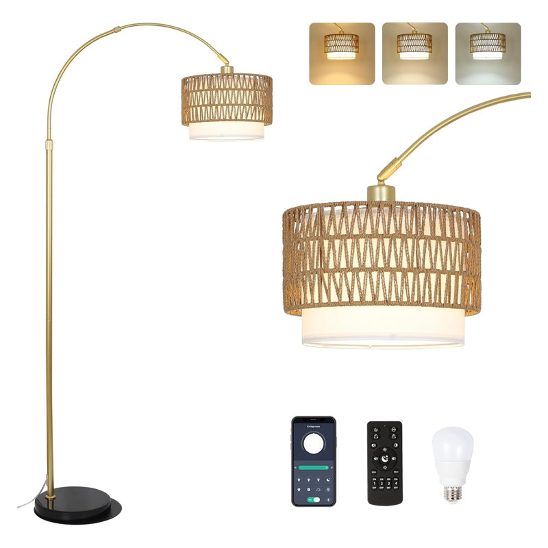 Lampe sur pied Modern Modern, Brun, Noir