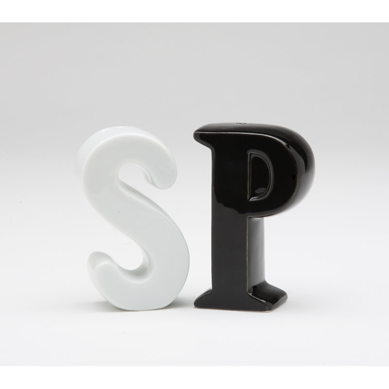 Cosmos Gifts Letter Salt and Pepper Set