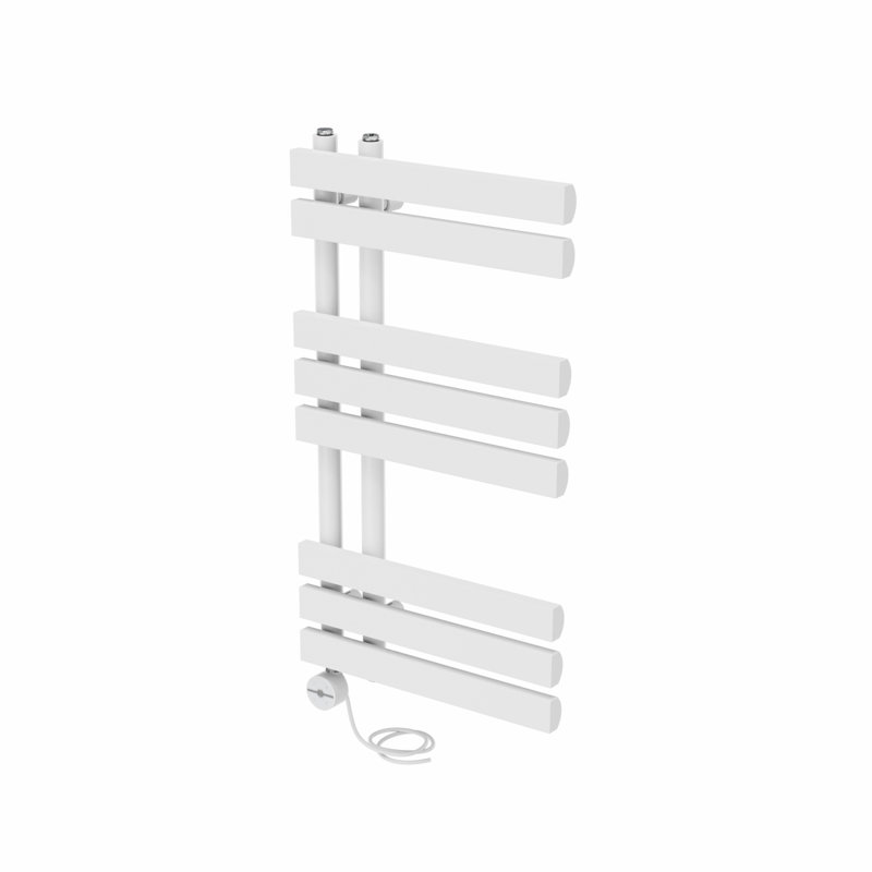 Cashtin Designer Towel Rail Heated Towel Rails, 80cm H x 45cm W x 7.35cm D, White