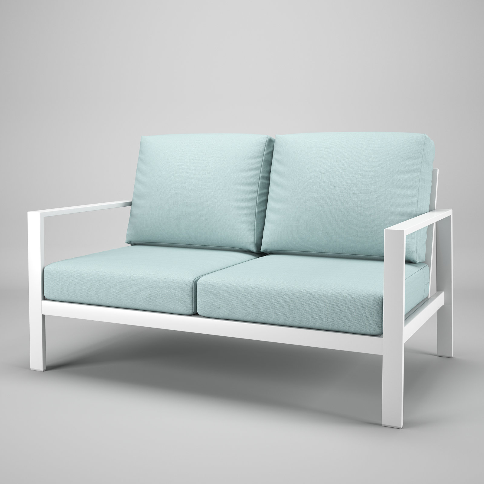 Townsend 55" Sunbrella® Patio Loveseat, Bliss Dew