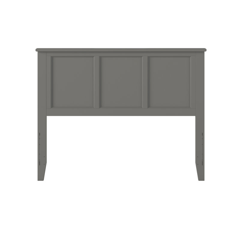 Tête de lit en bois massif Amear, Double, gris