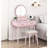 Ravishing Pink Vanity Dresser With Stool And Mirror - Bedroom Item For Mirror, & Practical Drawers-2033739521