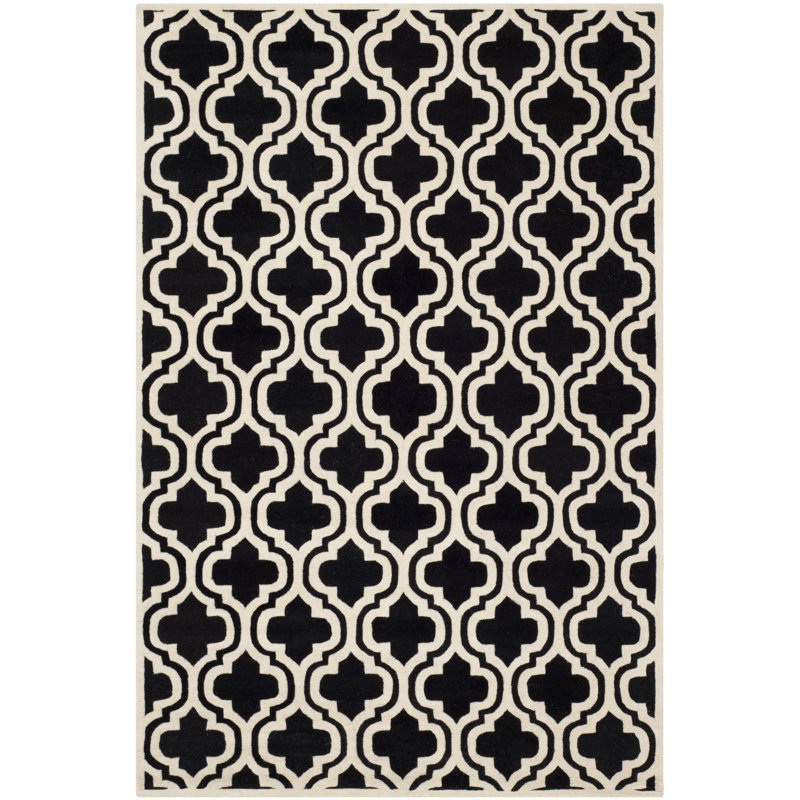 Carolene Hand Tufted Wool Geometric Rug, Rectangle 4' x 6'