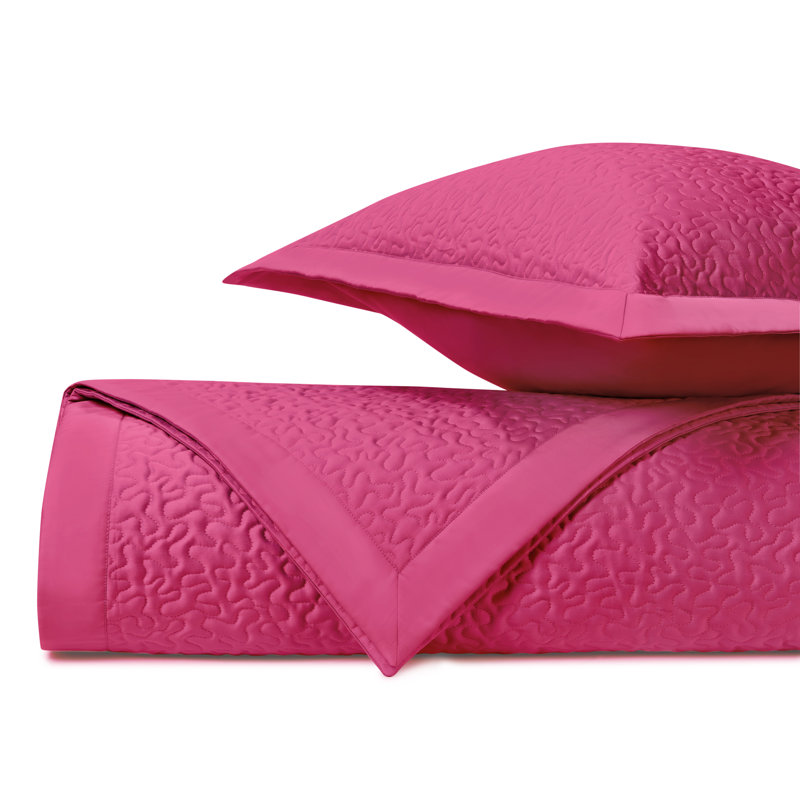 Egyptian Certified Cotton Coverlet Set, Bri Pink, Queen Coverlet + 2 Standard Shams