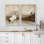 «Cranes Forage On The Mountain», reproduction d'art sur toile encadrée brune-108345366-108345370