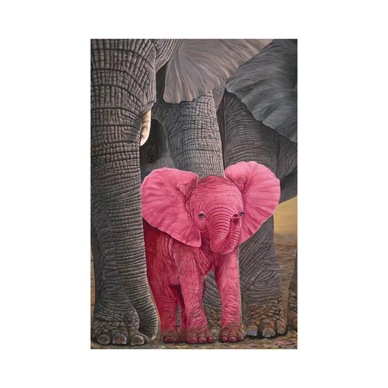 «Surprise» par Laura Curtin - peinture sur toile tendue, H 12 po x l 8 po x P 0,75 po