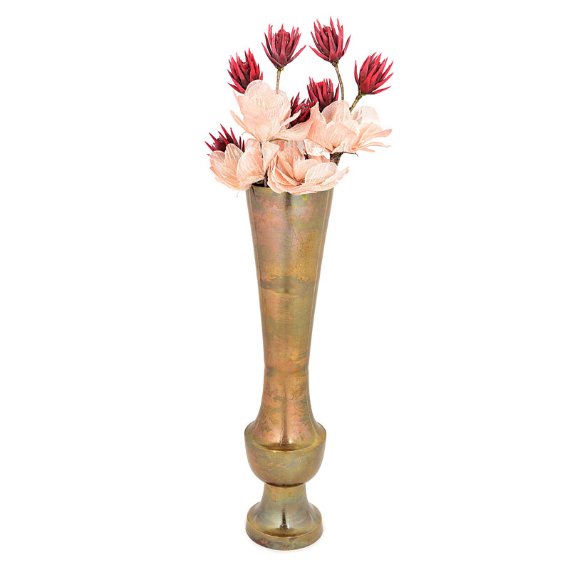 Metal Table Vase, 98cm H x 22cm W x 22cm D