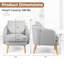 Chaise d'appoint en sherpa avec coussin de siège et pieds en bois d'hévéa pour la chambre à coucher-232302948
