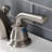 Kingston Brass Restoration Two-Handle 3-Hole Deck Mount Mini-Widespread Bathroom Faucet with Plastic Pop-Up-69607365
