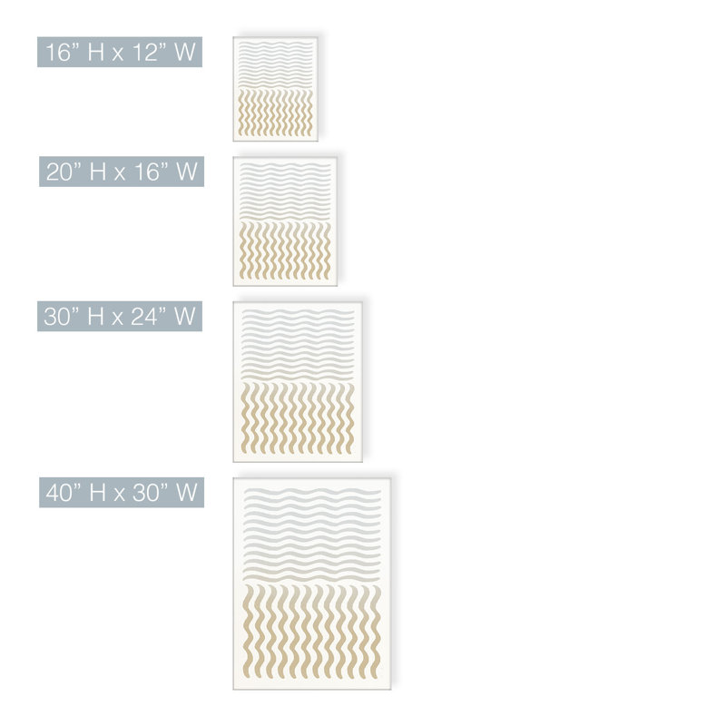 Alvaro " Abstract Neutral CLV " by ChiChi Decor, 40'' H x 30'' W x 1.5'' D