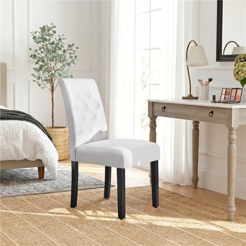 Chaise rembourrée Clintock, Blanc