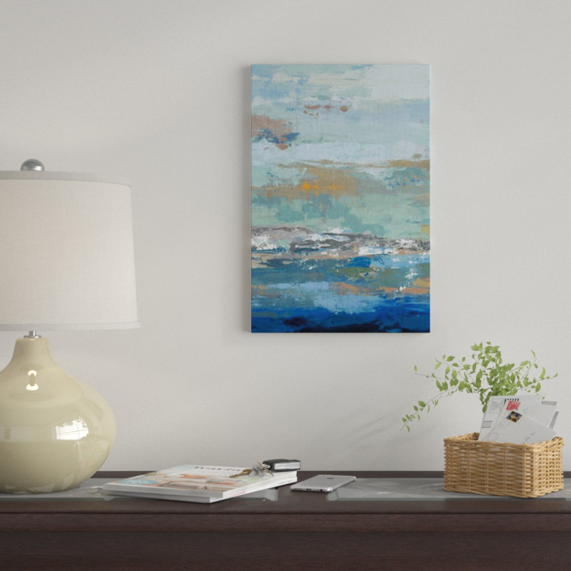 «Tall Wave», reproduction sur toile, H 12 po x l 8 po x P 0,75 po, Papier d'art encadré noir, Pas de tapis