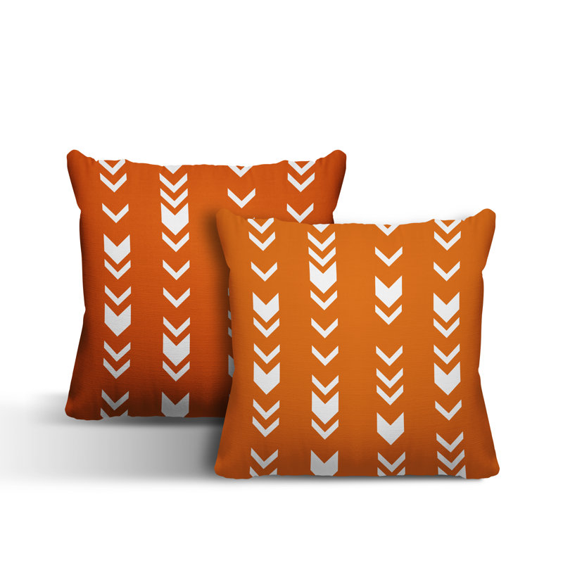  Coussin intérieur / extérieur, L 15 po x H 15 po, Orange