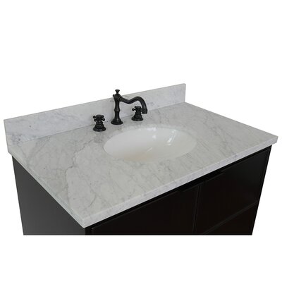 Gracie Oaks Saulsberry 37'' Single Bathroom Vanity with Stone Top | Wayfair