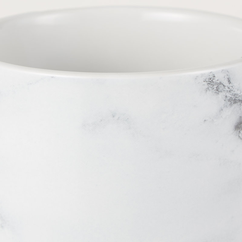 Pot à ustensiles en marbre et céramique, Blanc