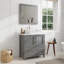 Meuble-lavabo autoportant à simple cuve 30 "avec plateau en marbre et miroir assortis Ravenna-27042726-116868046
