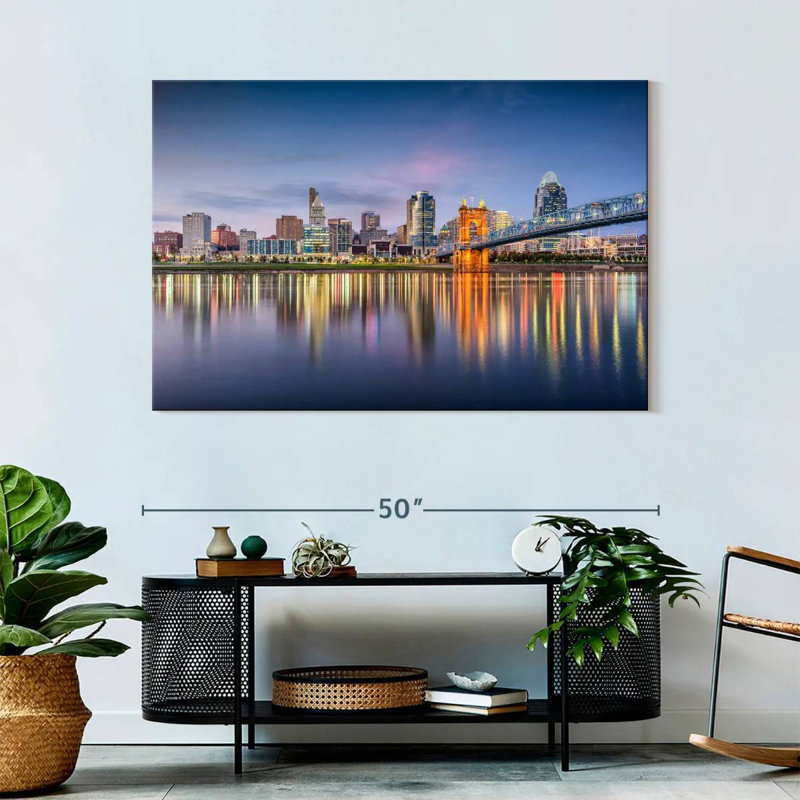 Hannes Cincinnati City Skyline, H 32 po x l 48 po