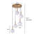 5-light Bubble Chandelier Brushed Brass Chandelier