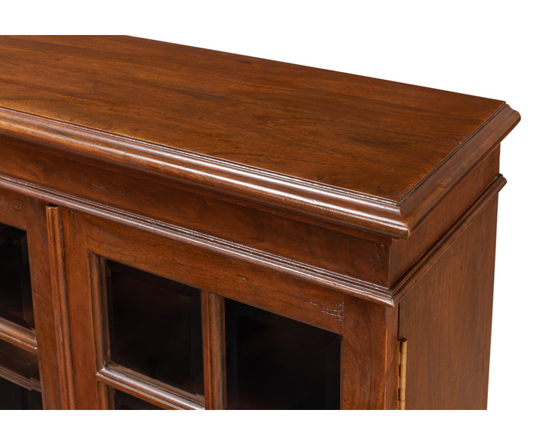 Morgan Solid Wood Bookcase, Walnut/Dark Brown