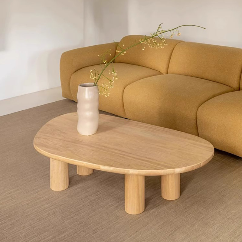 Table basse simple Wabi-sabi, Bois brun