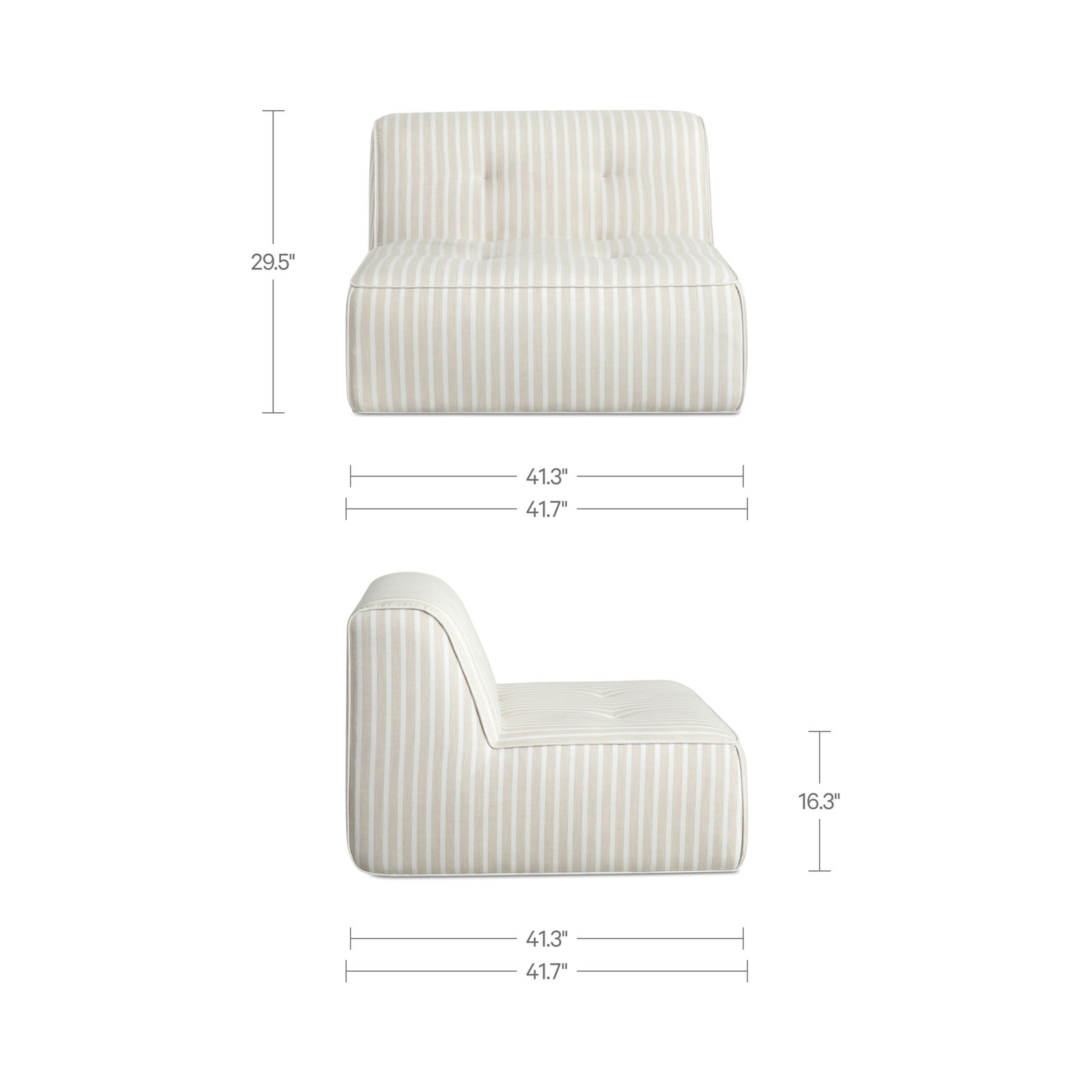 Sunseeker Outdoor Lounge Chair, Brown Stripe, Acrylic