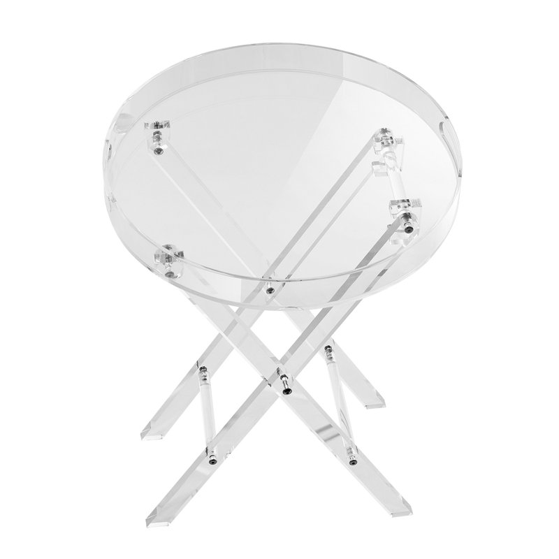 Tray Top Cross Legs End Table