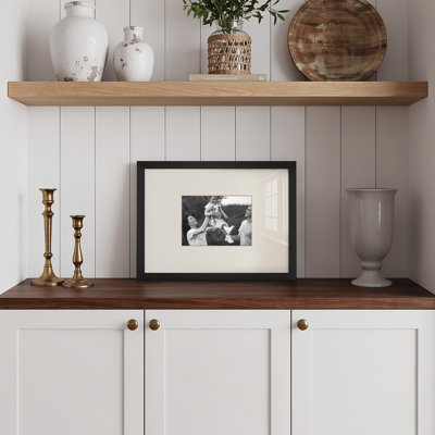 Kael Matte Black Picture Frame with Mat