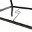 Outdoor Square Dining Table With Umbrella Hole, Slatted Tabletop And Powder-Coated Iron Frame, For Patio