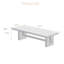 Table de salle à manger rectangulaire en bois massif avec deux piédestaux-875179932