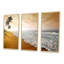 «Wavy Clouds over Seashore», photographie flottante sur toile 3 pièces-1903169143-1903169142