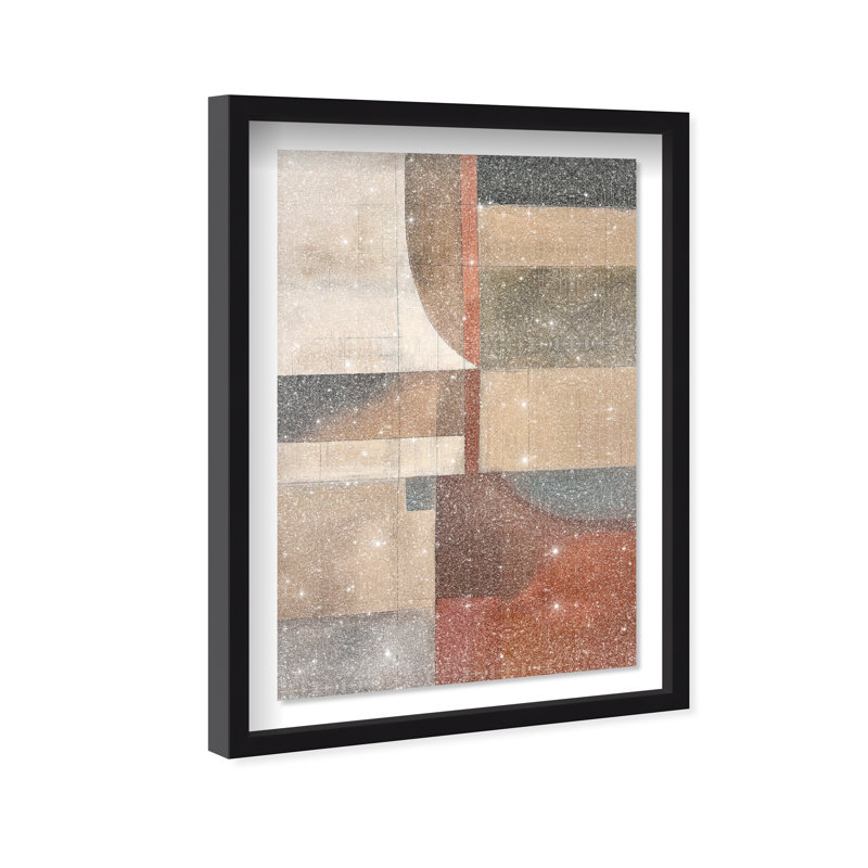 Pattern Pulse III Shadowbox Abstract Print by Oliver Gal, Black Frame, 10 x 15, 25.5"H x 17.5"W, Black Frame