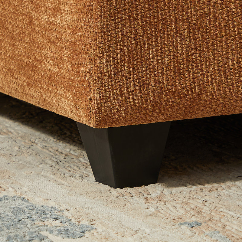 Chaise longue rembourrée en tissu 39,76 po, Chenille rustique