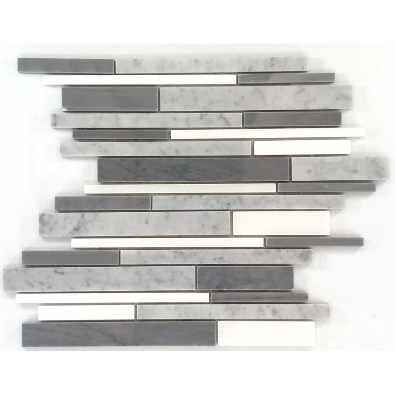 2" x 6" Marble Linear Mosaic Wall & Floor Tile