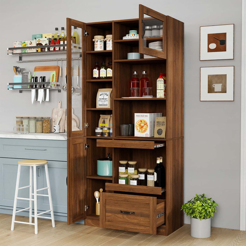 Armoire de cuisine avec support pour micro-ondes