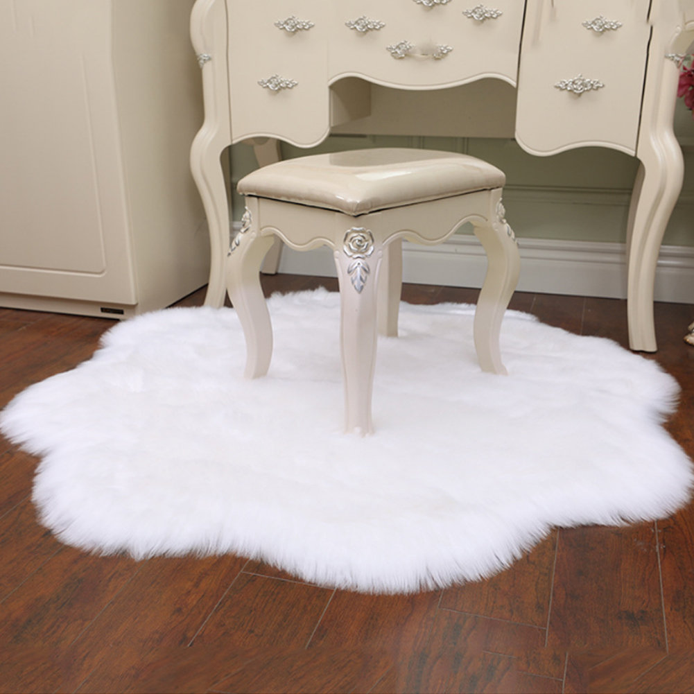 Solid Colour Machine Tufted 90cm X 90cm Area Rug