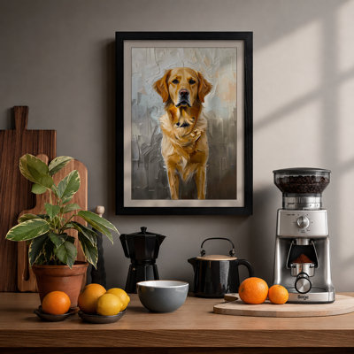 Golden Companion Modern - Framed Print