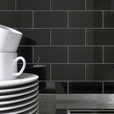 Supreme Tile Crystile 3" x 6" Glass Mosaic Subway Tile