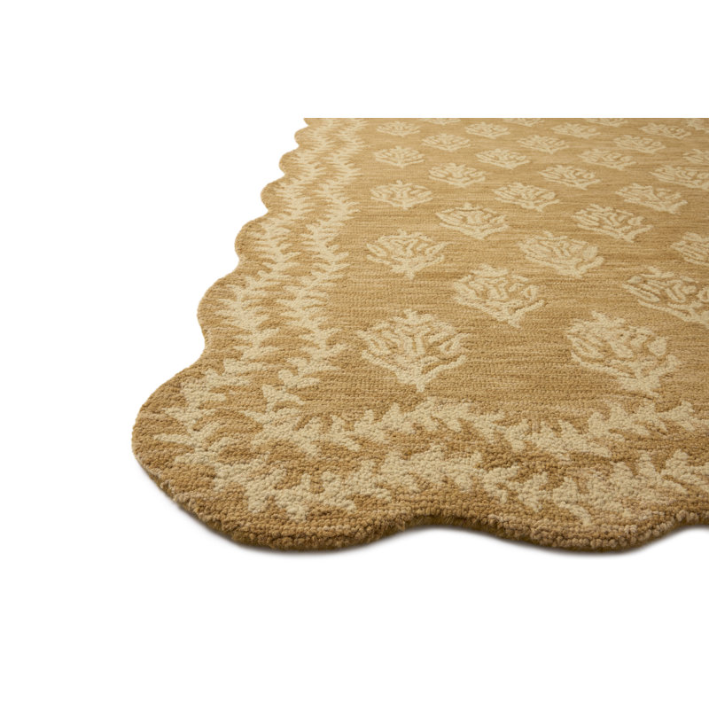 Rifle Paper Company x Loloi Lisette Wheat / Ivory  Area Rug, Rectangle 2'3" x 3'9",  Wheat/Ivory 