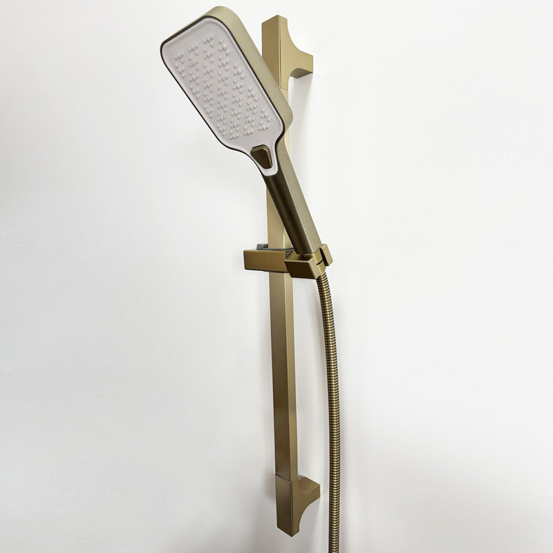 Douche à main avec barre coulissante, Or brossé