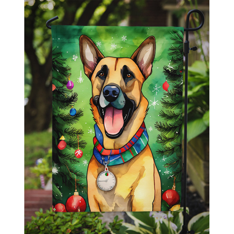 Polyester double face Noël, H 15,5 po x l 11,25 po