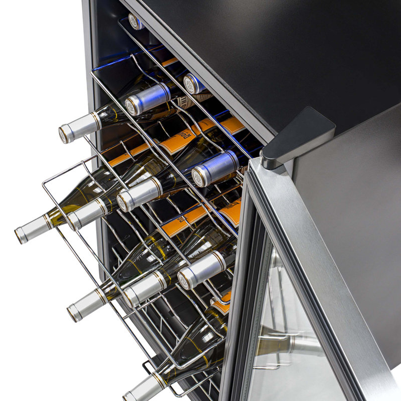 33 Bottle Compressor Wine Cooler, Stainless Steel
