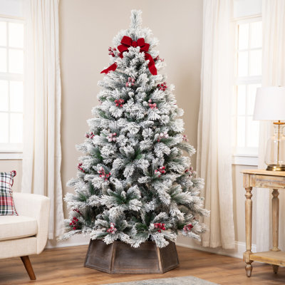 Full Flocked Fairfield Fir Artificial Christmas Tree - 6.5' -Unlit