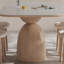 Table de salle à manger en ardoise de style crème-106219277