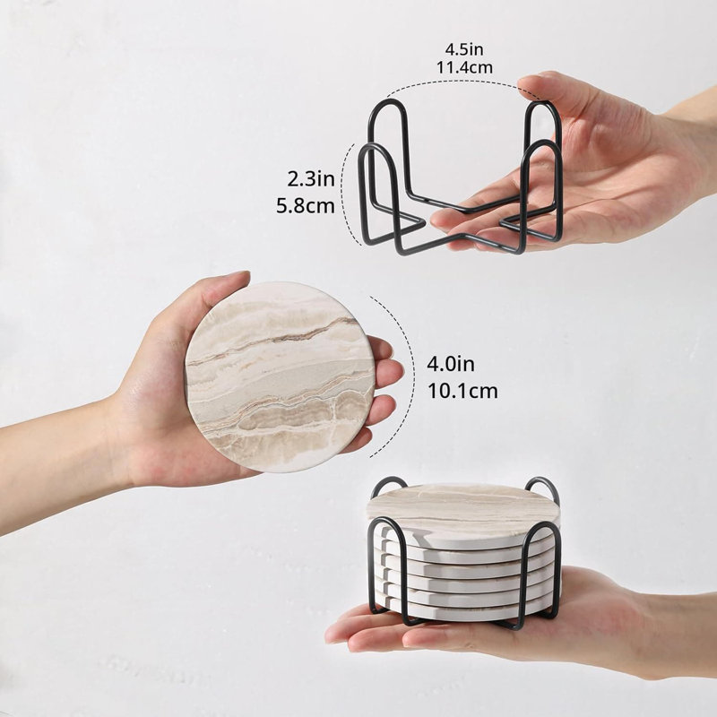 Coasters with Holder Cork Base for Cups