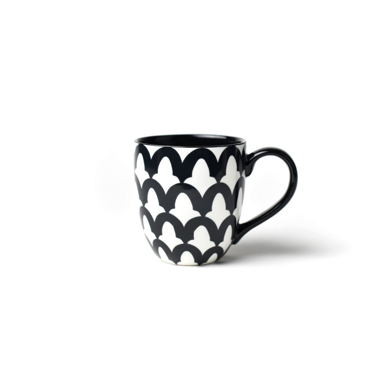 Arabesque 4.25 Mug Black, Black